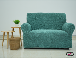 Чехол на 2хм диван Микрофибра Малахит. Защита для мягкой мебели от животных.