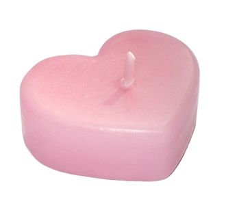 Плавающие свечи розовое сердце 6 штук