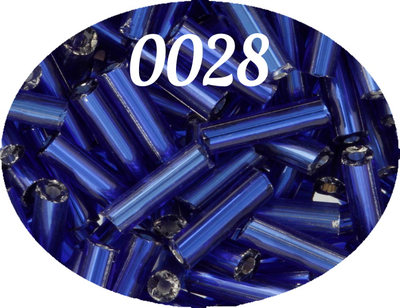Стеклярус Zlatka 6мм 10гр цвет № 0028 темно синий