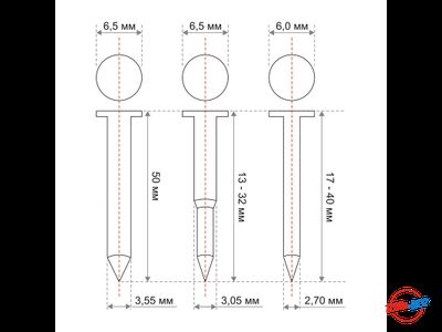 Гвозди по бетону усиленные Toua 3,05x19 тип CN EG Bullet Point