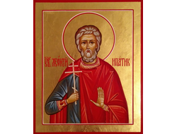 Леонтий Терракинский, ипатик, святой. Рукописная православная икона.