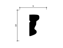Молдинг Decor Dizain DD25, дюрополимерный, влагостойкий, под покраску, длина 2 м