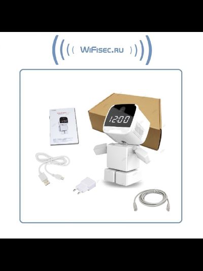 DE-WMrobot-clock Видеоняня WiFi-LAN видеокамера моторизированная с DVR, HD 960 p (cam360)