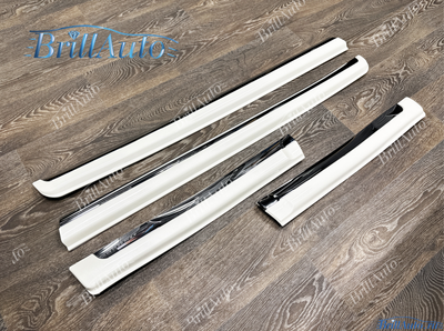 Молдинги Toyota Land Cruiser Prado 150 белые с хромом