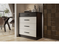 ЛДСП Комод АДЕЛЬ 800-4Я Дуб Венге-Сосна Лоредо