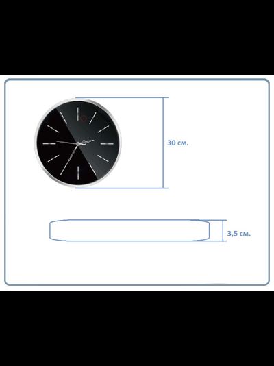 IP видеоняня WiFi/LAN (Настенные часы  чёрные, круглые) с аккумулятором и с DVR, Full HD 2 Mp (HDSmartIPC)