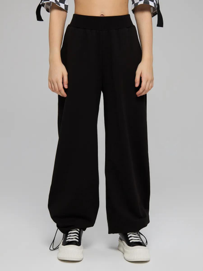 Спортивные брюки с утяжками черные