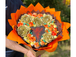 Букет из зефирных цветов "Птица Феникс" от мастерской БотваБукет