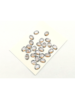 Стразы акриловые пришивные 8 мм, цвет белый 01