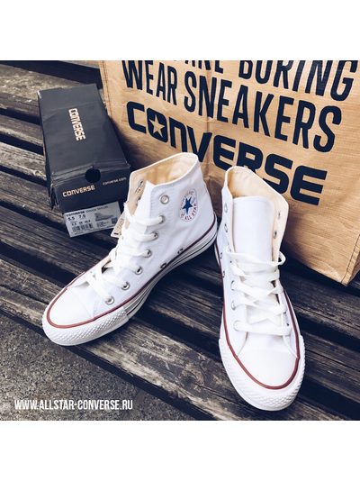 Кеды Converse All Star высокие белые мужские