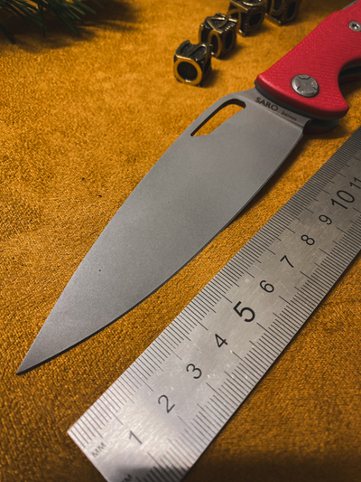 Складной нож Кайман EVO сталь K110, рукоять G10, цвет красный