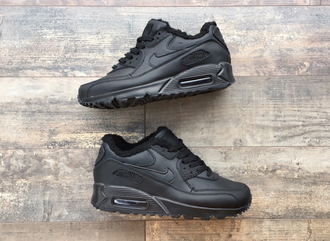 Кроссовки Nike Air Max 90 Black зимние