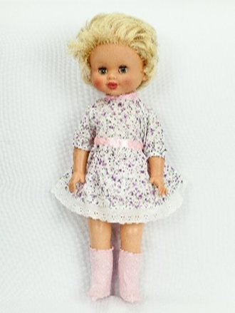 Одежда для кукол-детей: Платье с 2-х ярусной юбкой с липучкой