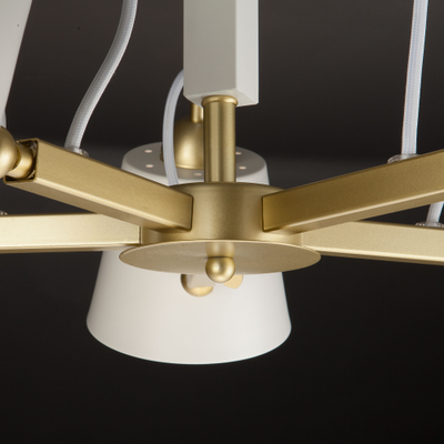 Светильник в стиле лофт с поворотными рожками 70083/5 золото