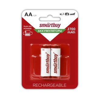 Аккумулятор Smartbuy 2700mAh AA/2BL NiMh 2шт/бл (SBBR-2A02BL2700)