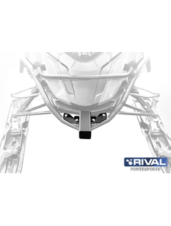 Крепление лебедки на бампера 444.7272.1/444.7275.1 квадрат 50 мм. Rival 444.7273.1 для BRP LYNX COMMANDER (RADIEN WIDE 20")/ SKI-DOO EXPEDITION (G4 WIDE 20") (2020-) (Сталь) (250*200*75)
