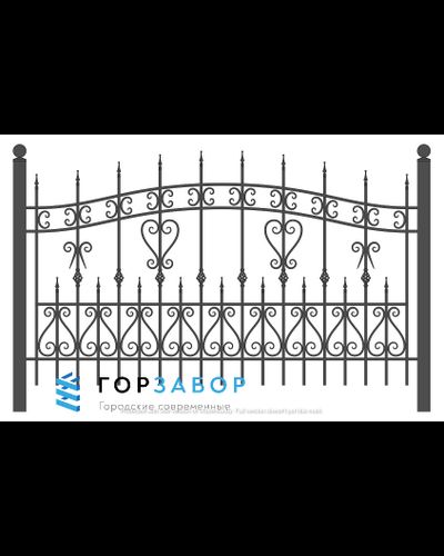Заказать секцию забора с элементами ковки KSZ15-40 с установкой под ключ в Москве и МО