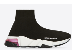 Кроссовки Balenciaga WOMEN'S SPEED CLEAR SOLE TRAINERS IN BLACK/WHITE/PINK