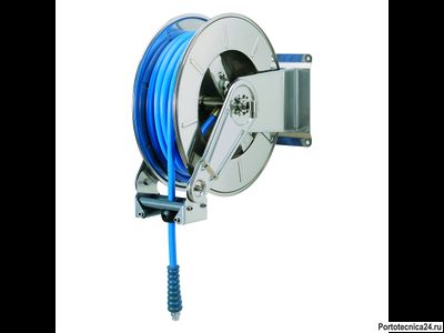 Барабан авто.безопасное сматывание  для рук. дл. 35м 1/2"  (нерж AISI 316.) 1/2"ш.1/2"ш. 200 бар