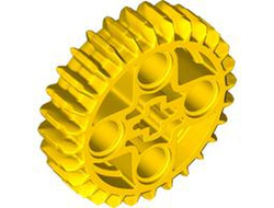 Technic, Gear 28 Tooth Double Bevel, Yellow (46372 6468070)