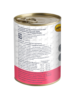 Мнямс влажный корм (консерва) для собак "Комфортное пищеварение" из индейки 400 г