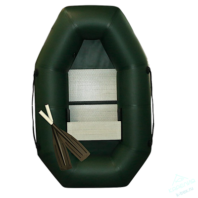 Лодка ПВХ Polar Bird Чирок Гребная PB-190Т Teal со стеклокомпозитной сланью и банкой Зелёная