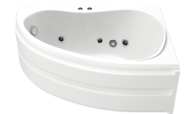 Акриловая гидромассажная ванна BAS алегра 150х90 правая