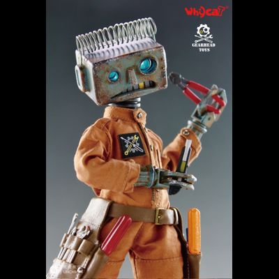 Неуклюжий робот Карри - Коллекционная ФИГУРКА 1/6 scale ClumsyBot  Curry - Whycat&amp;GEARHEADTOYS