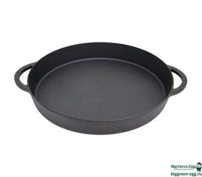 Сковорода чугунная для гриля Big Green Egg XXL/XL/L, круглая, 2 ручки, D 36 см, 127846