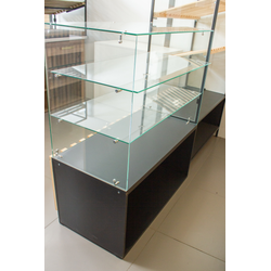(КОФ-03) Витрина для кофейни "Монолит" с 2-мя стеклянными полками