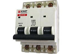 Автоматический выключатель ВА 47-29 С 3п 25А (без опломбирования) EKF Basic