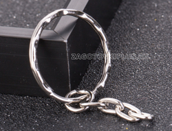 Кольцо рифлёное с плоскоштампованной цепочкой