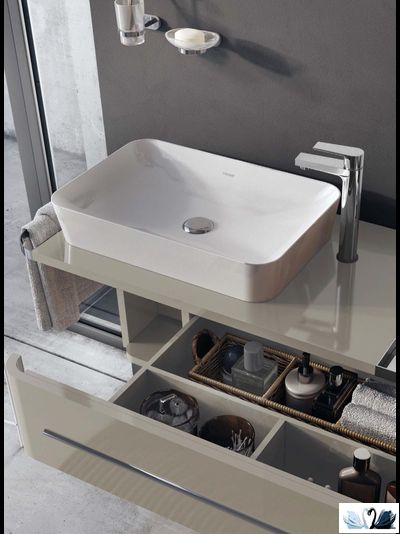 Раковина Creavit Ultra UL060.G0000 UL060-00MB00E-0000, накладная, матовая поверхность, жемчужно-белого цвета