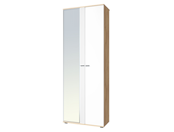 Прихожая ЭМИЛИЯ - Шкаф для одежды ЭЛ-13К комбинированный Дуб Крафт золотой/Меренга