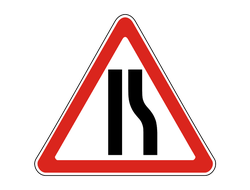 Знак дорожный 1.20.2 Сужение дороги