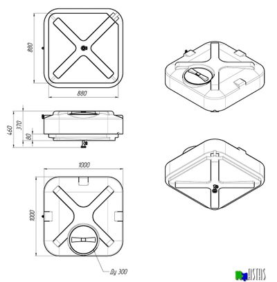 Бак для душа «Rostok» 250л