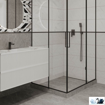 Плитка Belani Верди Декор 1 белый 30х60 см рельеф, для стен, Береза керамика