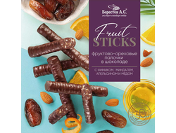 Конфеты Fruit Sticks с фиником, миндалём, апельсином и мёдом, 175г (Берестов А.С.)