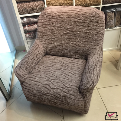 Чехол на кресло Тела Ридже Кофейный. ИТАЛИЯ