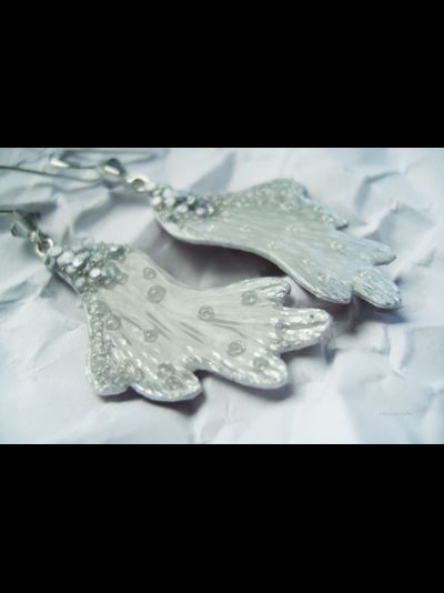 "Крылышки Облачной Феи", серьги в стиле фэнтези