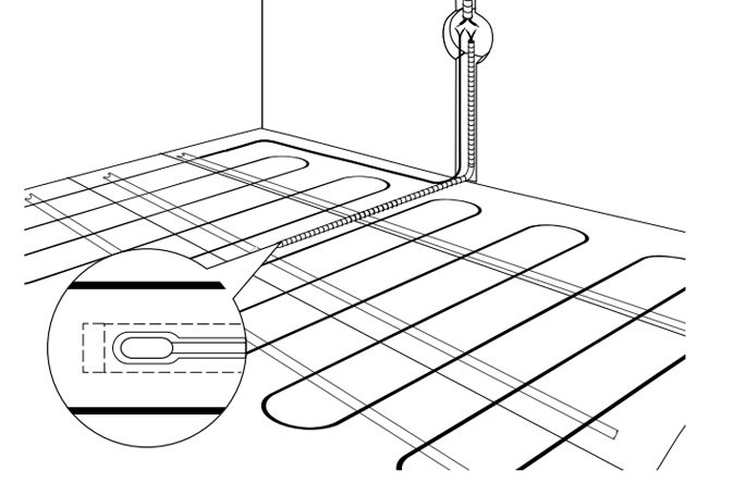 Схема монтажа теплого пола