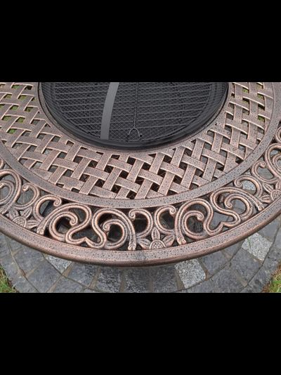 Комплект мебели из литого алюминия Vesuvius с мангалом