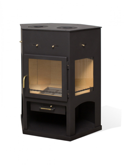 Печь-камин Енисей с плитой, Мета - Бел (Беларусь)