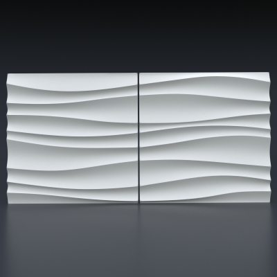 Гипсовая 3d панель "Волна двойная острая"