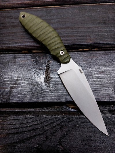 нож Белка сталь AUS10, рукоять G10, цвет олива