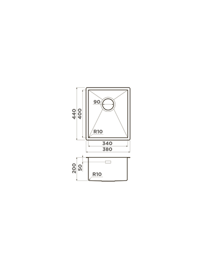Мойка OMOIKIRI TAKI 38-U/IF GB