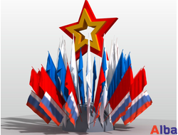 Флаговые конструкции для оформления улиц, площадей, зданий и других объектов