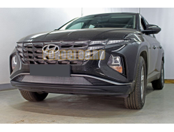 Защита радиатора Hyundai Tucson 2021- chrome низ