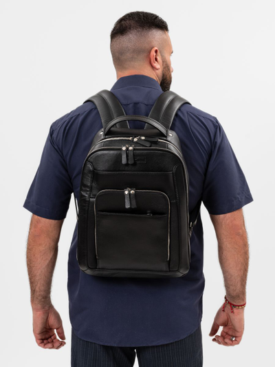 Кожаный рюкзак Monfestino black (арт. 3034-01)