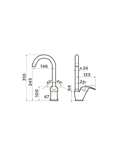 Смеситель OMOIKIRI UMI AB